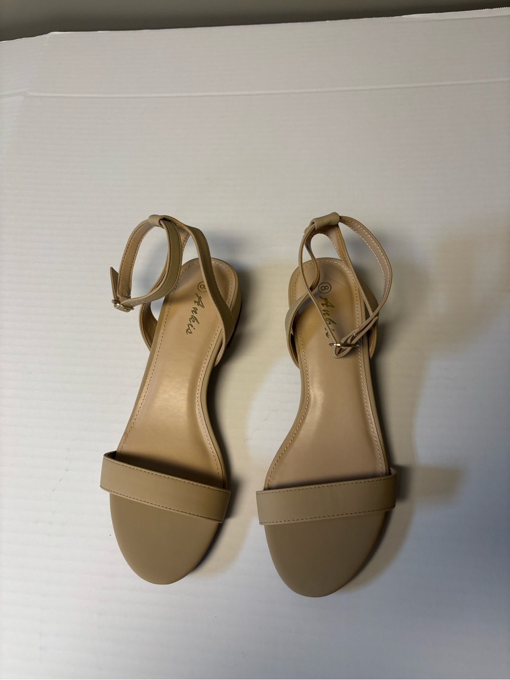Ankis Ankle Strap Sandals in Beige - Women